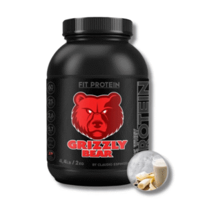 Fit Protein Whey Grizzly Bear 60 Servicios 4lbs - LECHE CON PLATANO