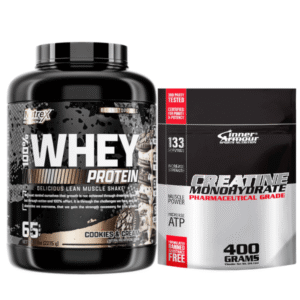 Whey 100% Nutrex 5lbs Cookies + Creatina inner armour 400gr