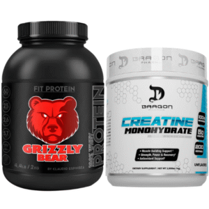 100% Whey Grizzly Bear 4.4lbs + Creatina dragon 1 kilo 200serv