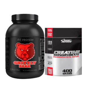 100% Whey Grizzly Bear 4.4lsb + Creatina Inner armour 400gr