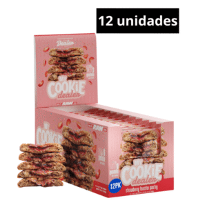 Caja 12 galletas proteicas Pastel de fresas tostadas – Raw My cookie dealer