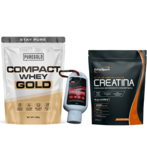 (Pack 16) Compact whey protein 500gr + Creatina monohidratada 500gr ethicsport + Magnesio liquido manos 100ml