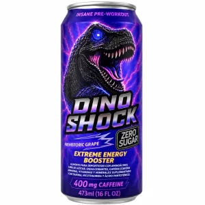 Energetica Dino Shock (473ml) 400mg cafeina - Grape